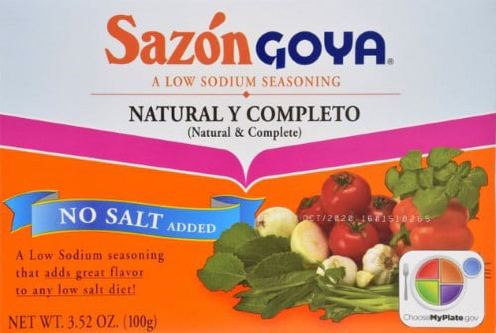 Goya Sazon Low Sodium Seasoning, Natural & Complete, 3.53 oz