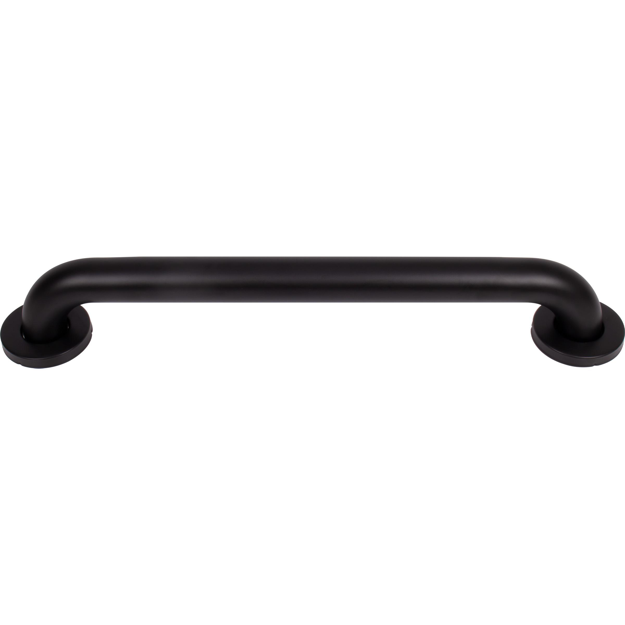 Knurled Grab Bar, 18 Inches, 1-1/2" Diameter, 1-1/2" Wall Clearance, Concealed Screws, Matte Black by Stone Harbor Hardware
