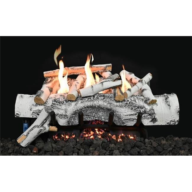 Grand Canyon VFAB30 30 in. Aspen Birch Log Set - 10 Piece