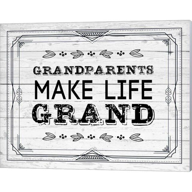 Trinx " Grandparents Make Life Grand - Painted Wood Background " by Color Me Happy