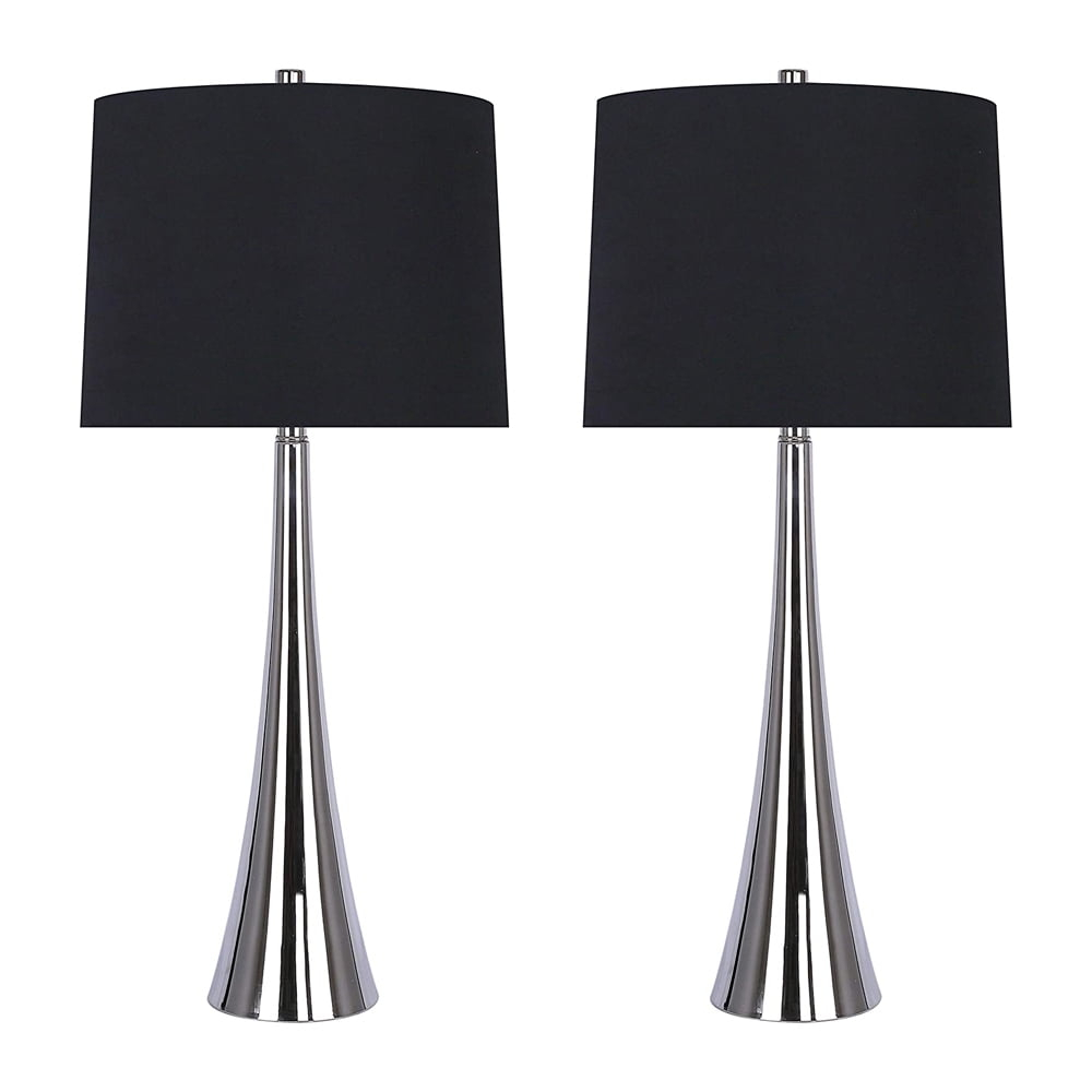Grandview Gallery 29.5 Inch Tall Table Lamps, Polished Nickel (Set of 2)