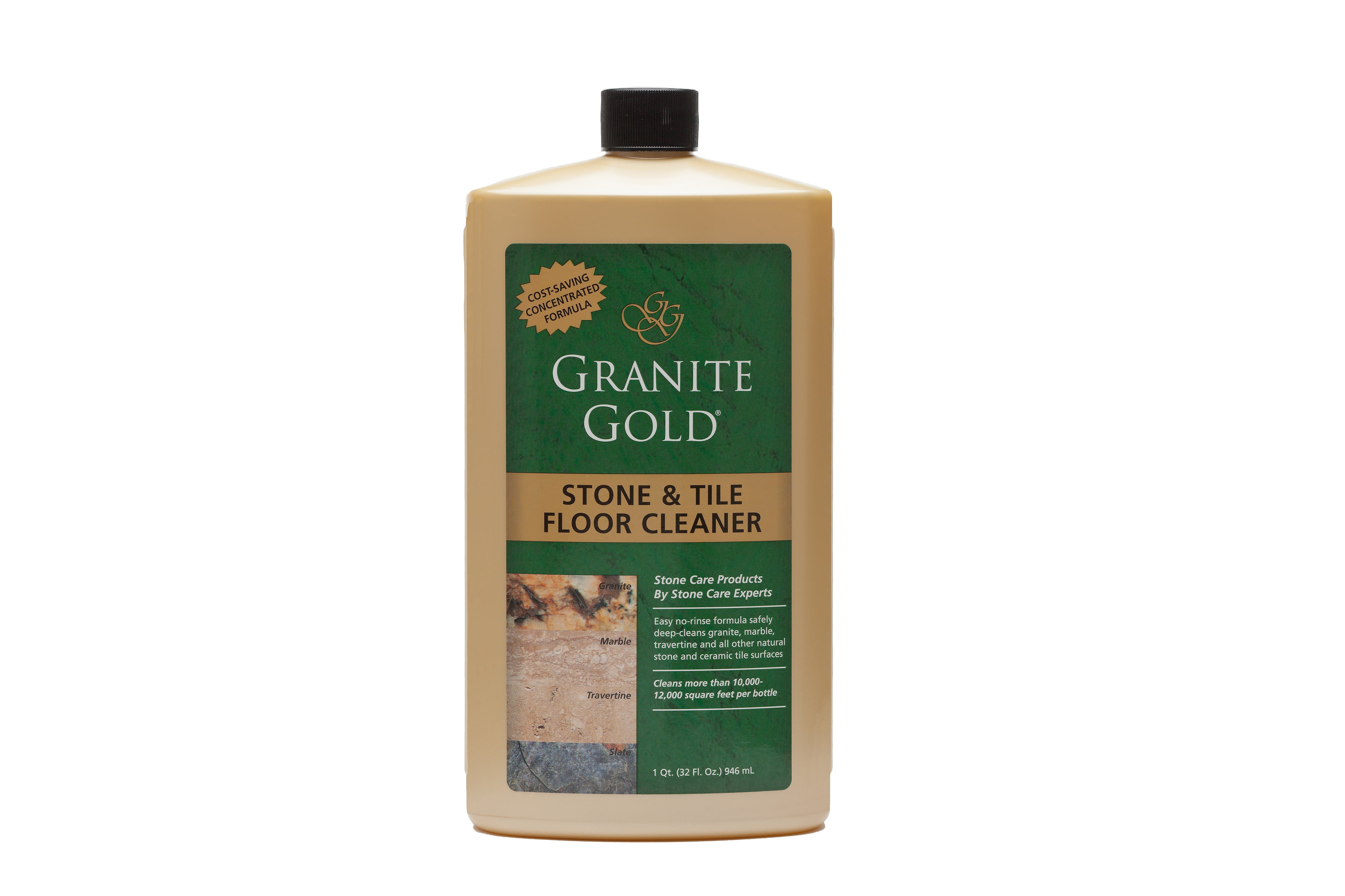 Granite Gold Stone And Tile Floor Cleaner - No-Rinse Deep Cleaning Granite, Marble, Travertine, Ceramic Solution - 32 Ounces (Packaging may vary)