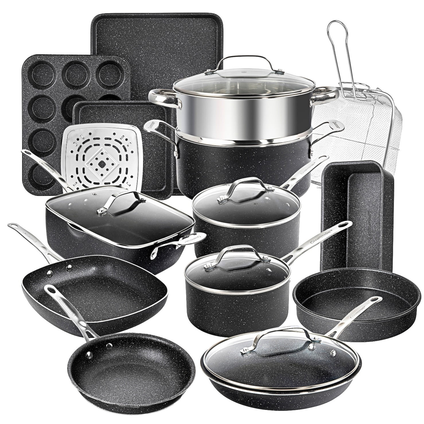 Granitestone 20 Piece Nonstick Cookware and Bakeware Set