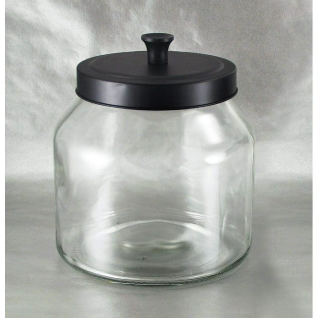 Grant Howard 59105 Storage Jar Black Matte Metal Top, 68 oz.