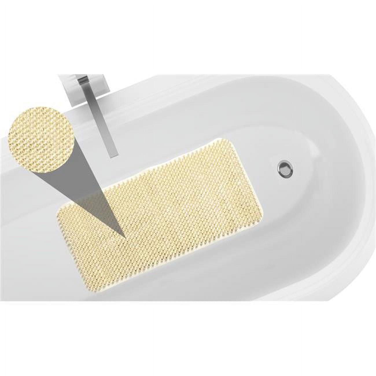 Carnation Home Fashions Grass Look Vinyl Bath Tub Mat - Ivory 14x26"
