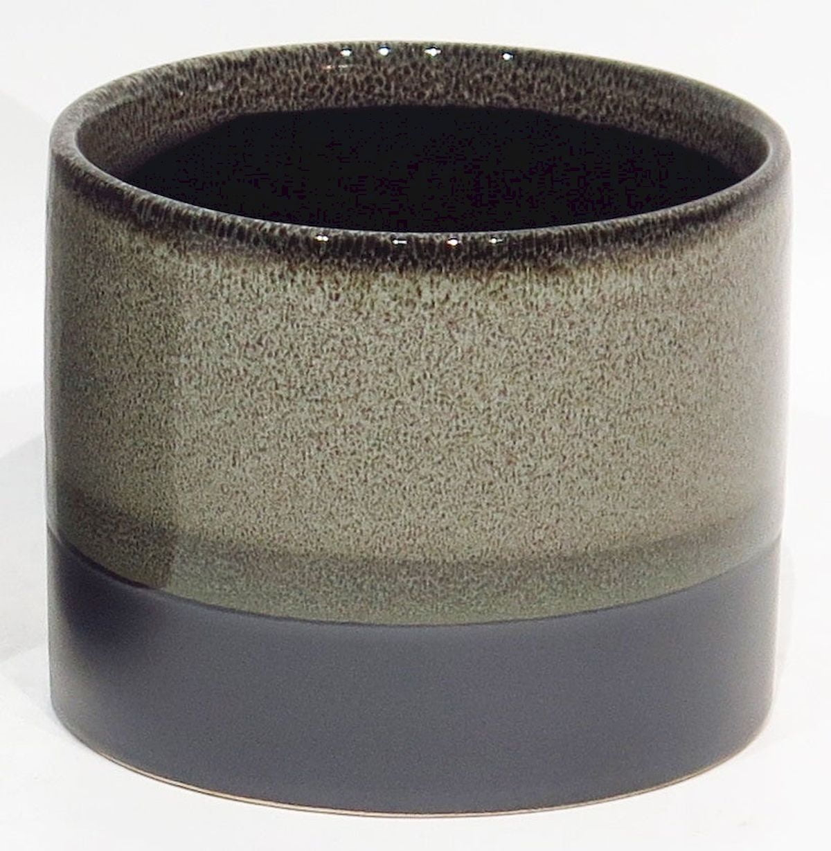 Unbranded Grey And Black Reactive Glaze Ceramic Planter