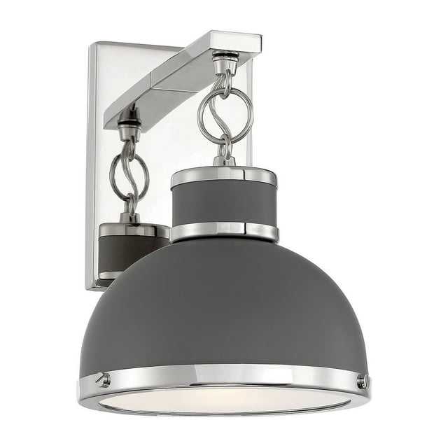Savoy House Corning 1 - Light Wall Light in  Gray/Polished Nickel