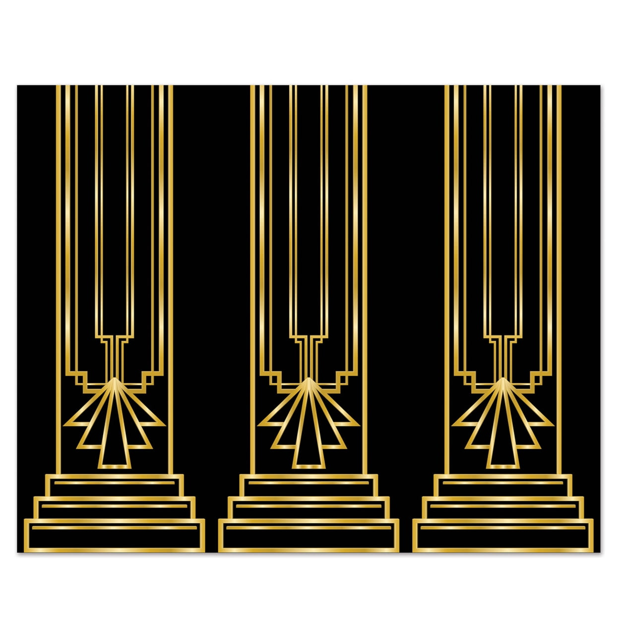 Beistle Great 20s Wall Backdrop, Decorative Wall Covering for Roaring Twenties Parties, Art Deco-Themed Photo Booths, Jazz Night Celebrations, Speakeasy Events, Vintage Decorations, 4' x 30'