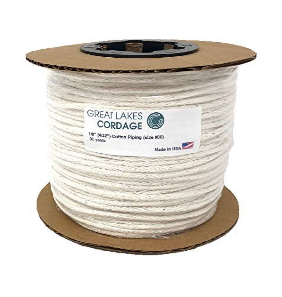 Great Lakes Cordage 4/32" Cotton Piping Cord Size 00 (90 Yards)