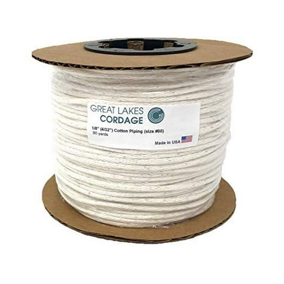 Great Lakes Cordage 4/32" Cotton Piping Cord Size 00 (90 Yards)