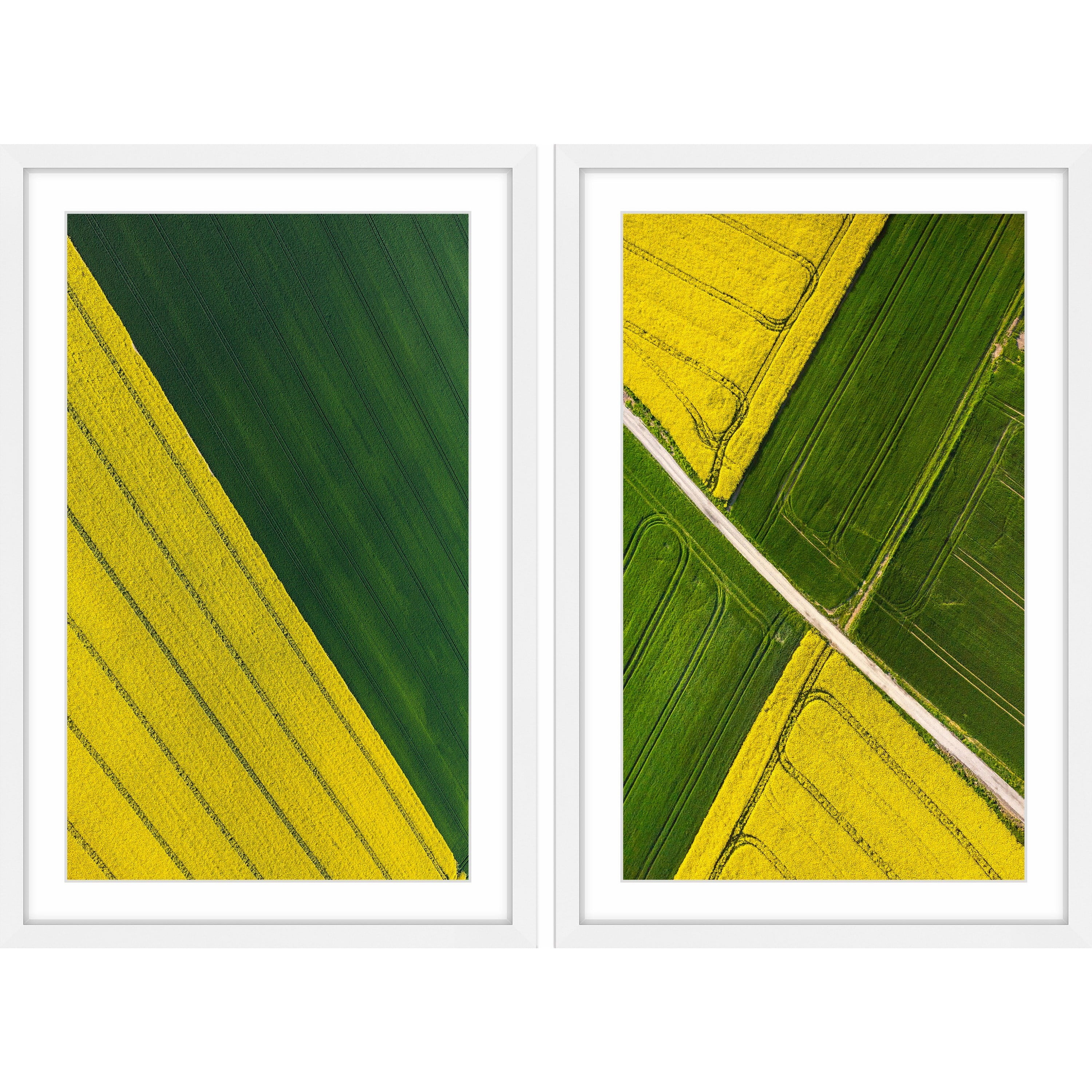 Marmont Hill Inc Green Grass Diptych - Multi
