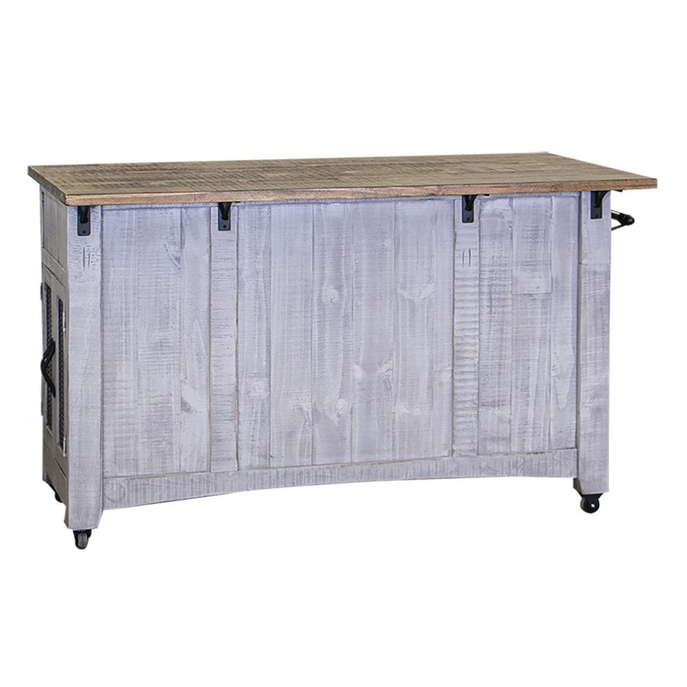 Greenview Kitchen Island - Distressed Gray