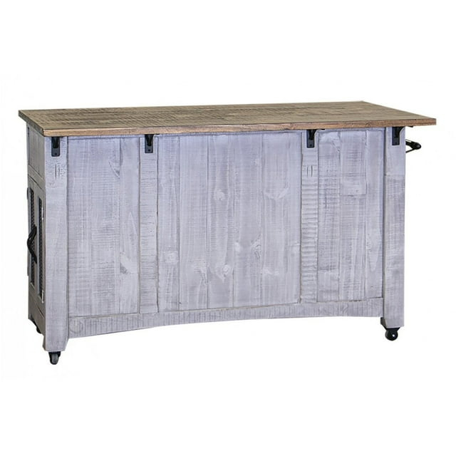 Greenview Kitchen Island - Distressed Gray