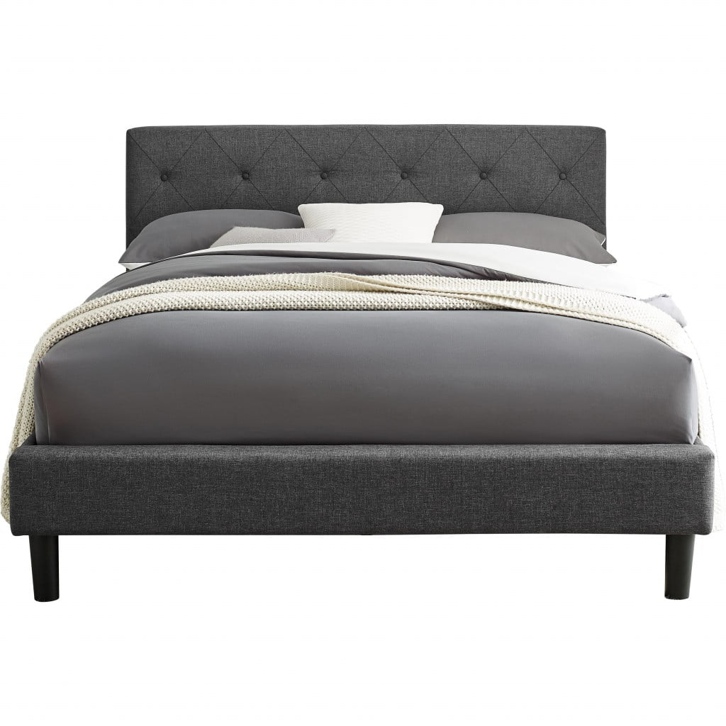 Monticello Bed, Gray, King Size - 87.6 x 80.6 x 40.95 in.