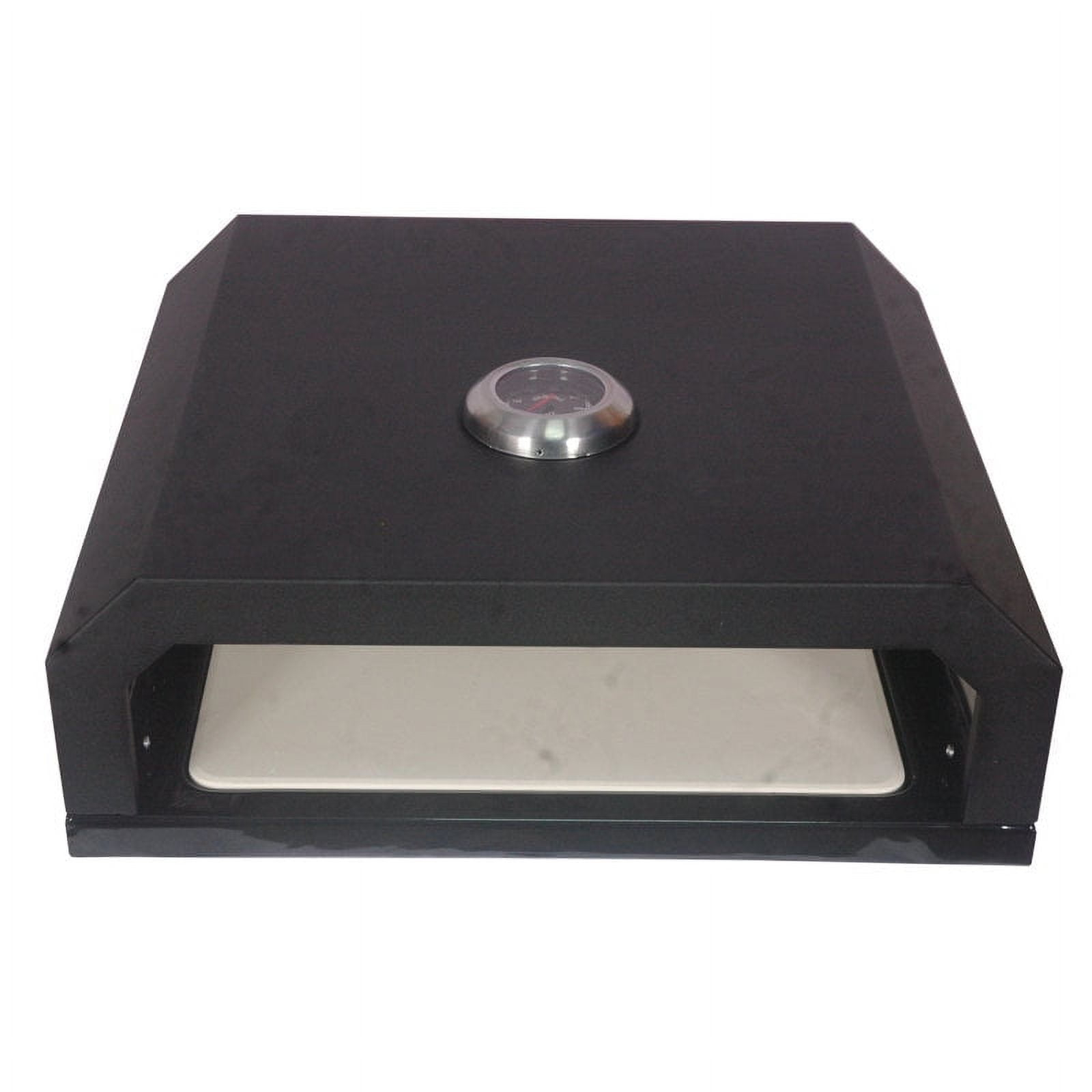 GrillFest Grill Top Outdoor Pizza Oven - Baking Stone, Stainless Steel Sides