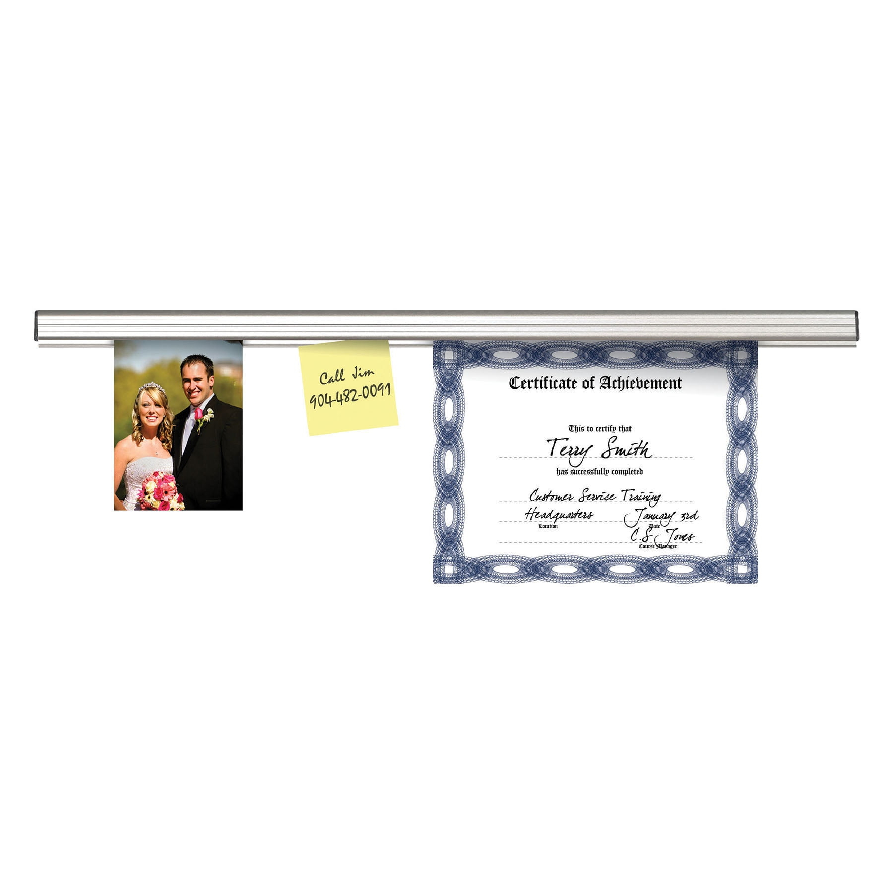 Grip-a-Strip® Display Rail, 4 Feet, Satin, Regular Size