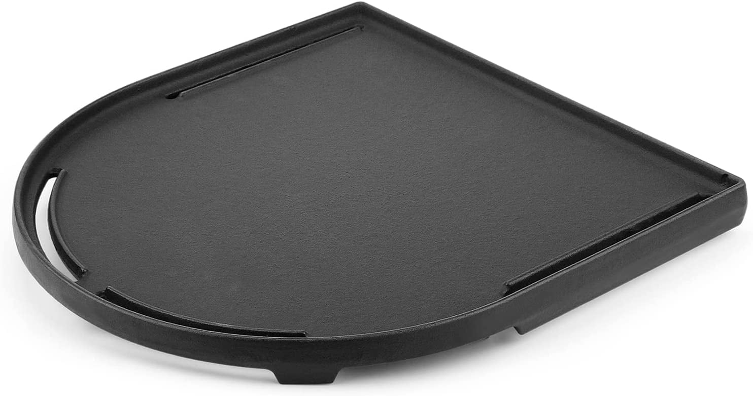 Cast Iron Half Grill Cooking Griddle for Coleman RoadTrip Swaptop Grills LX LXE LXX, Non-Stick Flat Cooking Pan BBQ Accessories, 1 Pack
