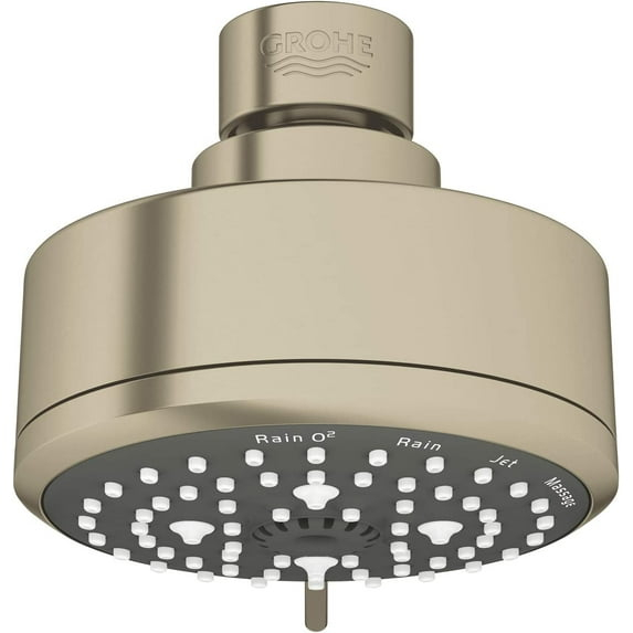 Tempesta Fixed 4-Setting Shower Head Rain O2 Rain Massage Jet Settings