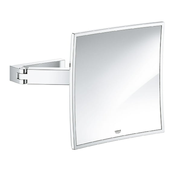 GROHE Selection Cube Modern & Contemporary Magnifying Makeup / Shaving Mirror