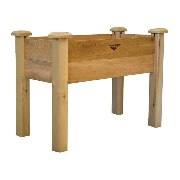 Gronomics Western Red Cedar Elevated Garden Bed 24 x 48 x 32 Inches, Unfinished