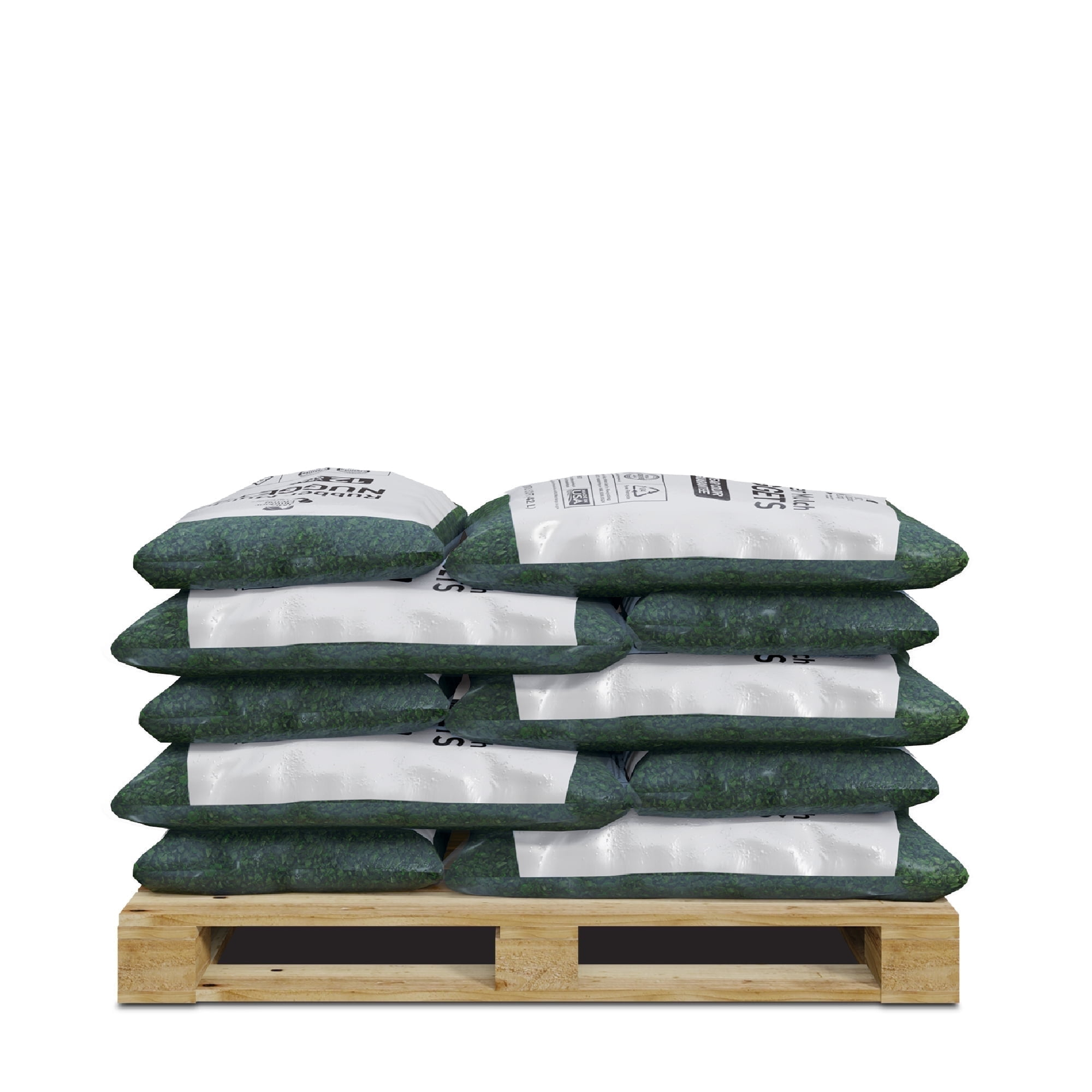 GroundSmart Green Rubber Mulch, 37.5 Cu Ft