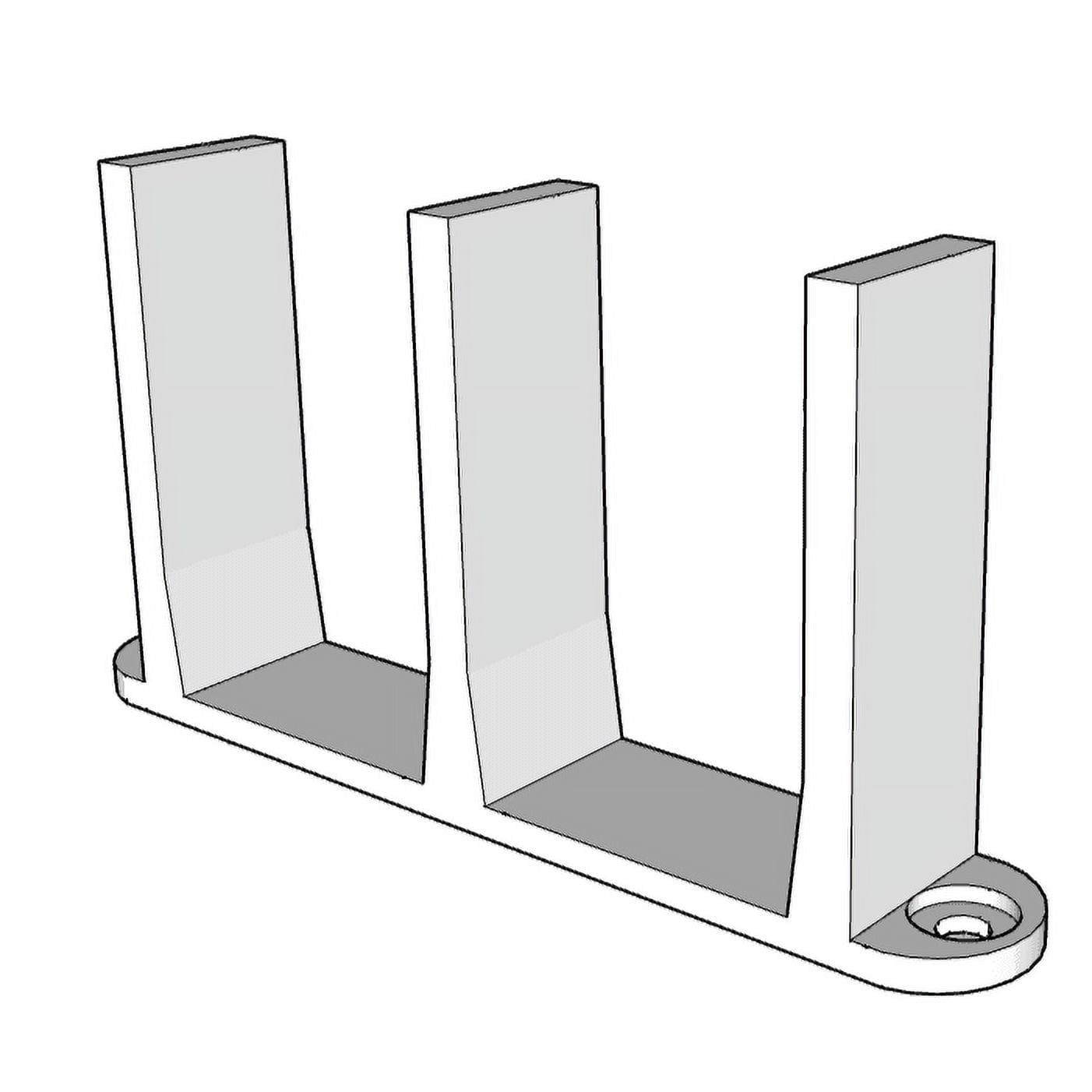 Grovers Home Solutions Universal Sliding Closet Door Floor Guide Bracket Tall, Extra White Durable PLA Construction Barn Door Hardware