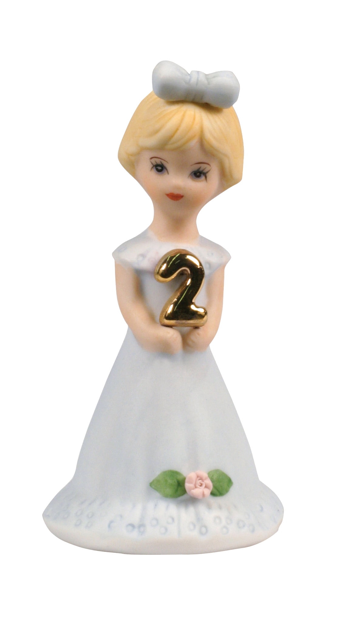 Growing Up Birthday Girls Blonde Age 2 Figurine 3in H