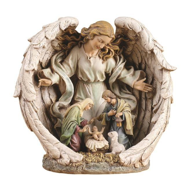 Guardian Angel with Holy Family Figure