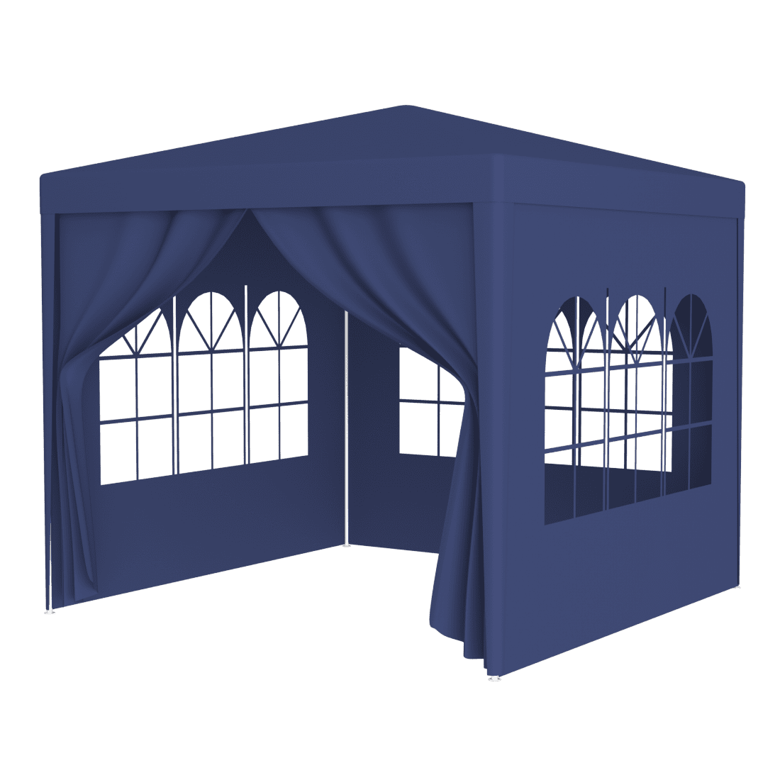 Gzxs 10X10Ft Canopy Tent Outdoor Activity Canopy Shelter Gazebo with 4 Removeable Sidewalls, Party Wedding BBQ Events Tent (Blue)
