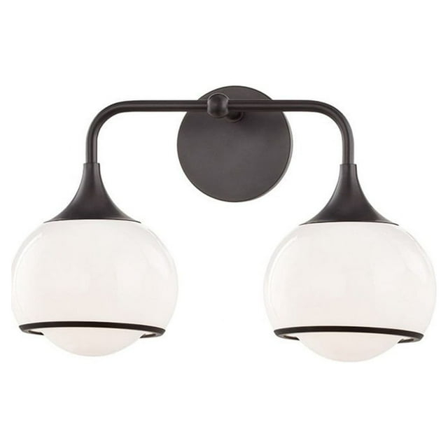 2 Apliques de Pared Ligeros con Estilo, 16.75 Pulgadas de Ancho por 11.25 Pulgadas de Alto, Acabado en Bronce de Alta Resistencia Mitzi H281302-Ob