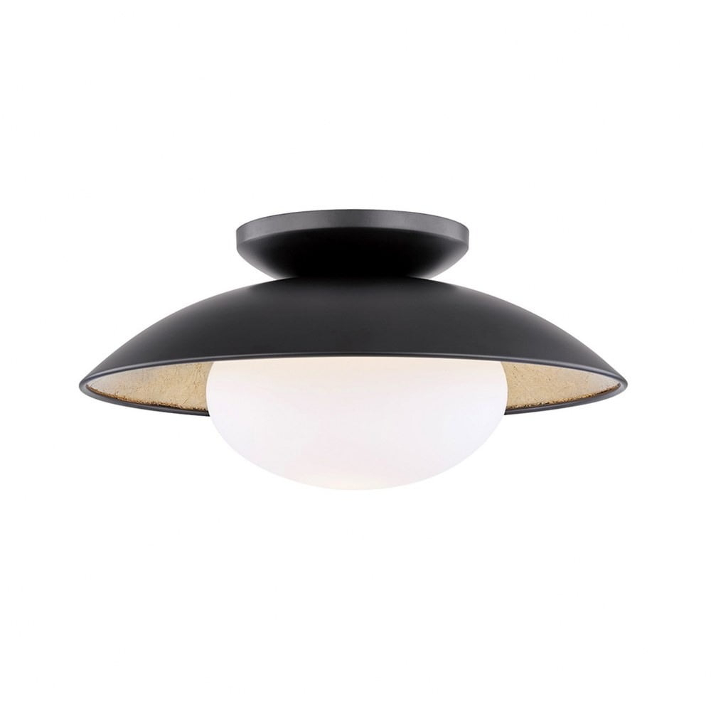 Quinn Semi-Flush Light - Black / Medium