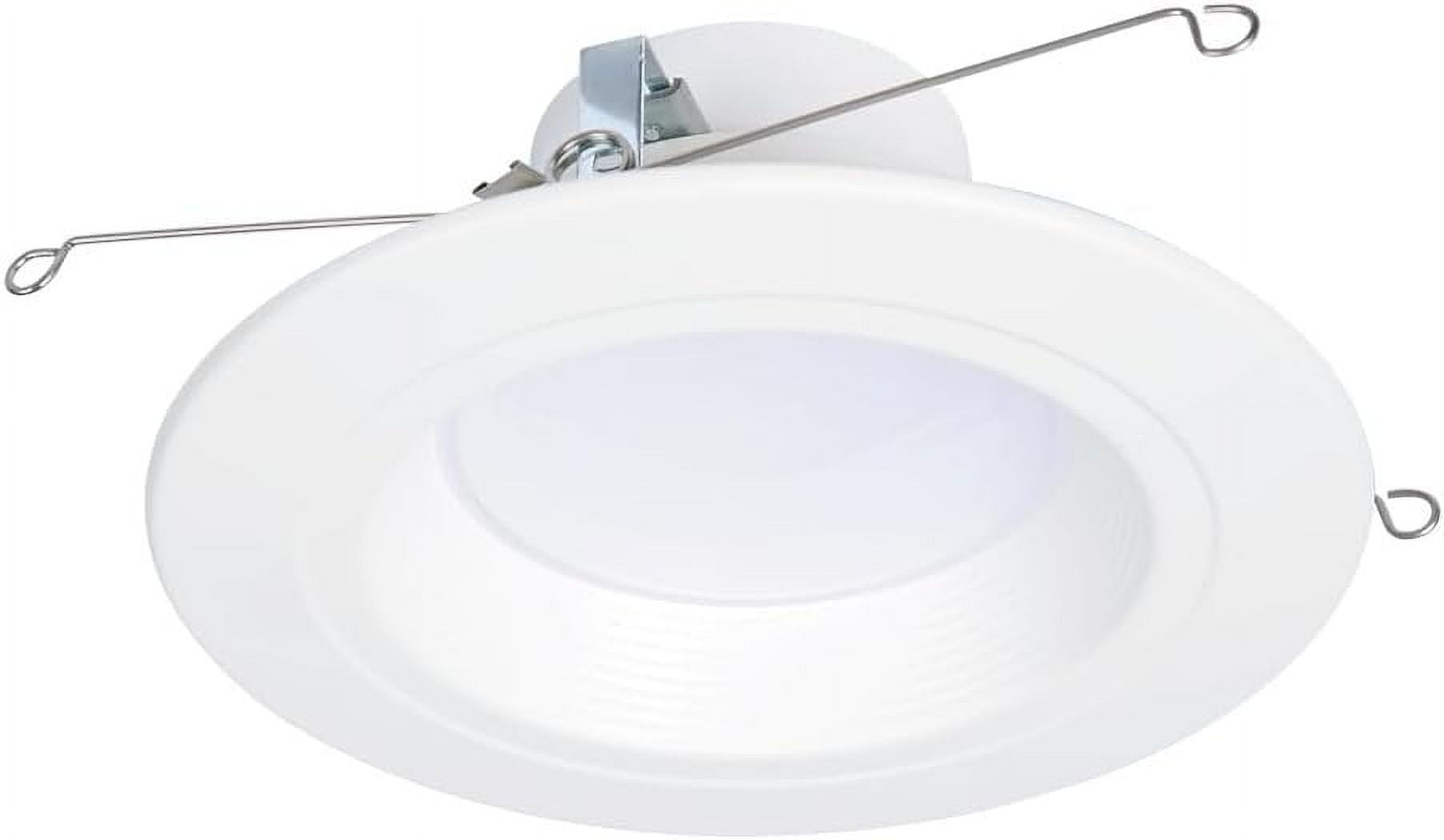 HALO RL Series 5/6 inch Recessed LED Retrofit Light, Selectable CCT 2700K-5000K Integrated LED, Dim to Warm, White Retrofit Baffle Trim, 600 Lumens