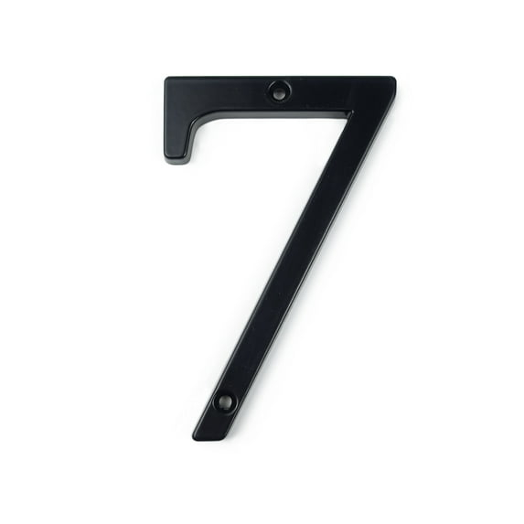 HASWARE House Number Sign 4 inch Modern Door Numbers Signage Plaque Street Home Address Numerals Zinc Alloy (7, Black)