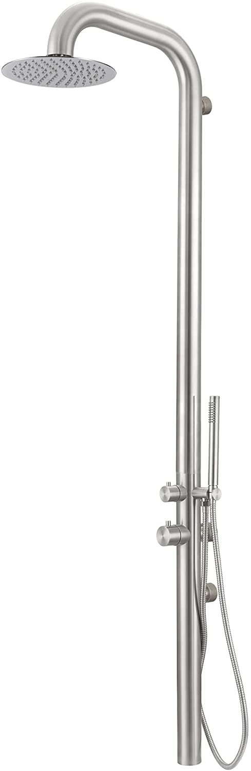 Pulsar 07 Wall Mounted Outdoor Shower with Hand Shower