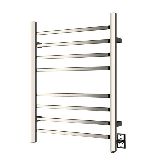 HEATGENE Towel Warmer, Heated Towel Warmer Rack, Wall-Mounted Hardwired/Plug-in Electric Towel Warmers for Bathroom, Hot Towel Rails - Brushed