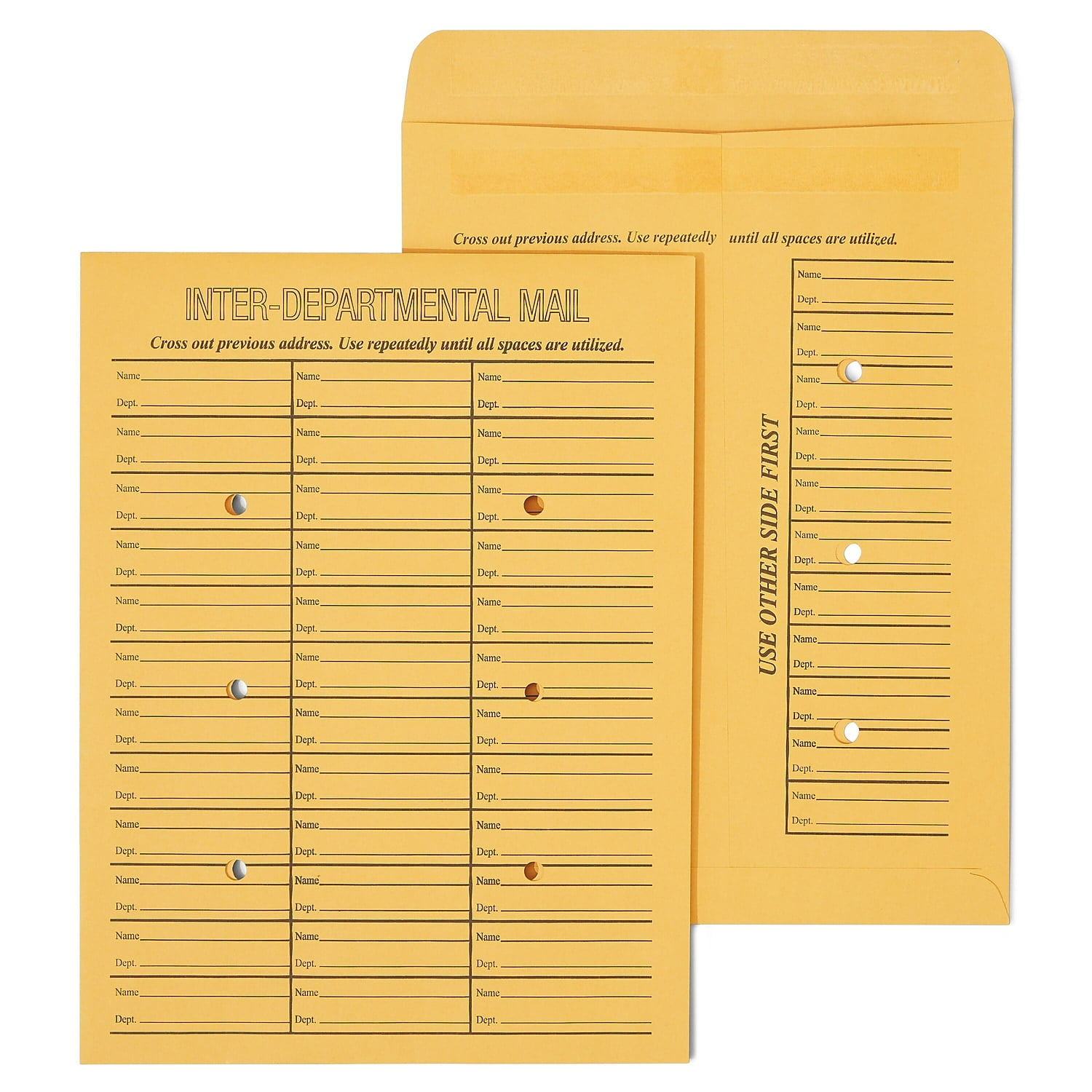 HITOUCH BUSINESS SERVICES Adhesive Inter-Departmental Envelope 10" x 13" Brown 100/Box SPL391542