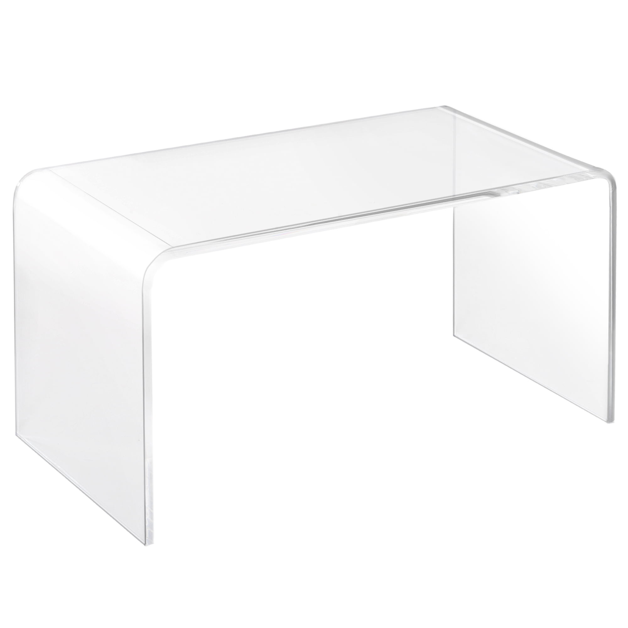 HOMCOM 32" Long Rectangle All Acrylic 15mm Thick Waterfall Coffee Table, Clear