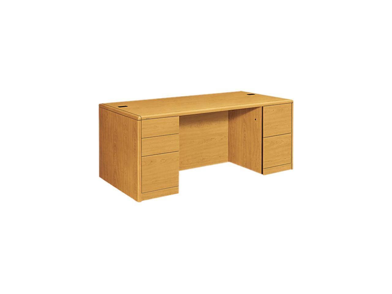 HON 10700 Double Pedestal Desk w/Full-Height Pedestals, 72w x 36d x 29-1/2h, Harvest