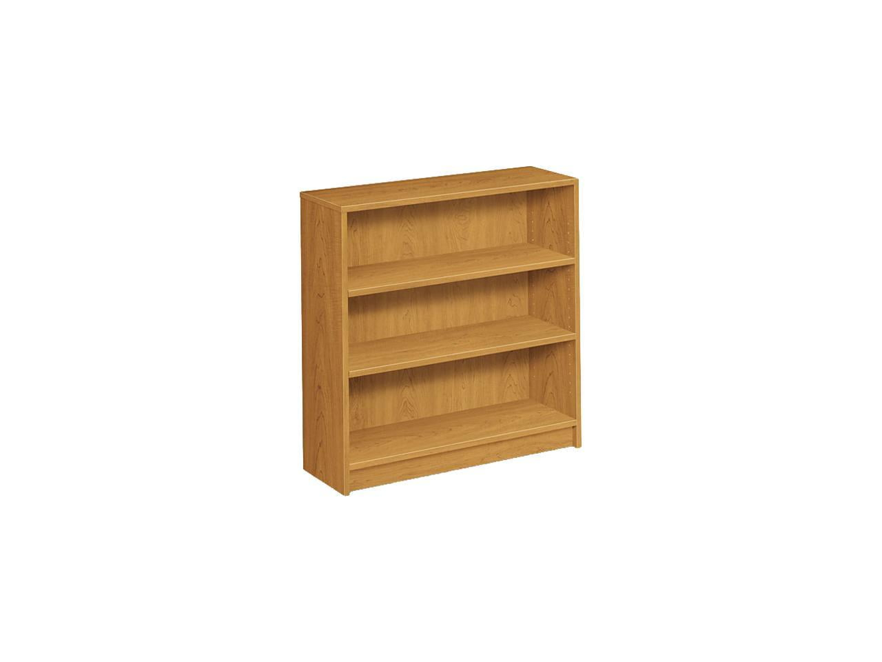 HON 1872C 1870 Series Laminate Bookcase with Square Edge, 3 Shelves, Harvest