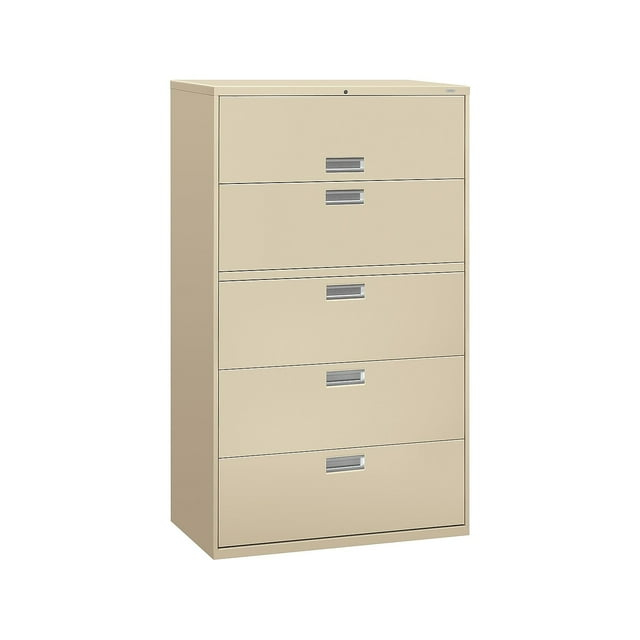 HON H695.L.L Brigade 600 Series 42 in. x 18 in. x 64.25 in. 4 Legal/Letter-Size File Drawers Lateral File - Putty