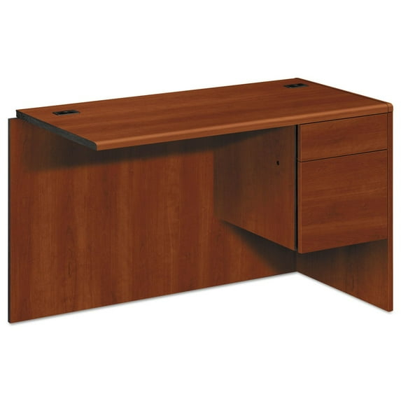 HON H10715R.COGNCOGN 10700 Series 48 in. x 24 in. x 29.5 in. 3/4 Right Pedestal "L" Workstation Return - Cognac