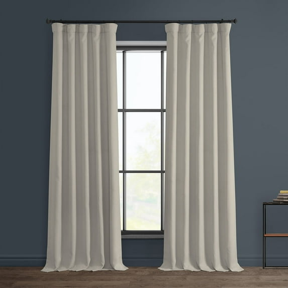 HPD Half Price Drapes Birch Faux Linen Room Darkening Curtains for Bedroom & Living Room Curtains (1 Panel), Door & Window Curtains 84 inches long, Rod Pocket Curtains & drapes, 50W X 84L