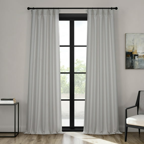 HPD Half Price Drapes Birch Faux Linen Room Darkening Curtains for Bedroom & Living Room Curtains (1 Panel), Door & Window Curtains 84 inches long, Rod Pocket Curtains & drapes, 50W X 84L