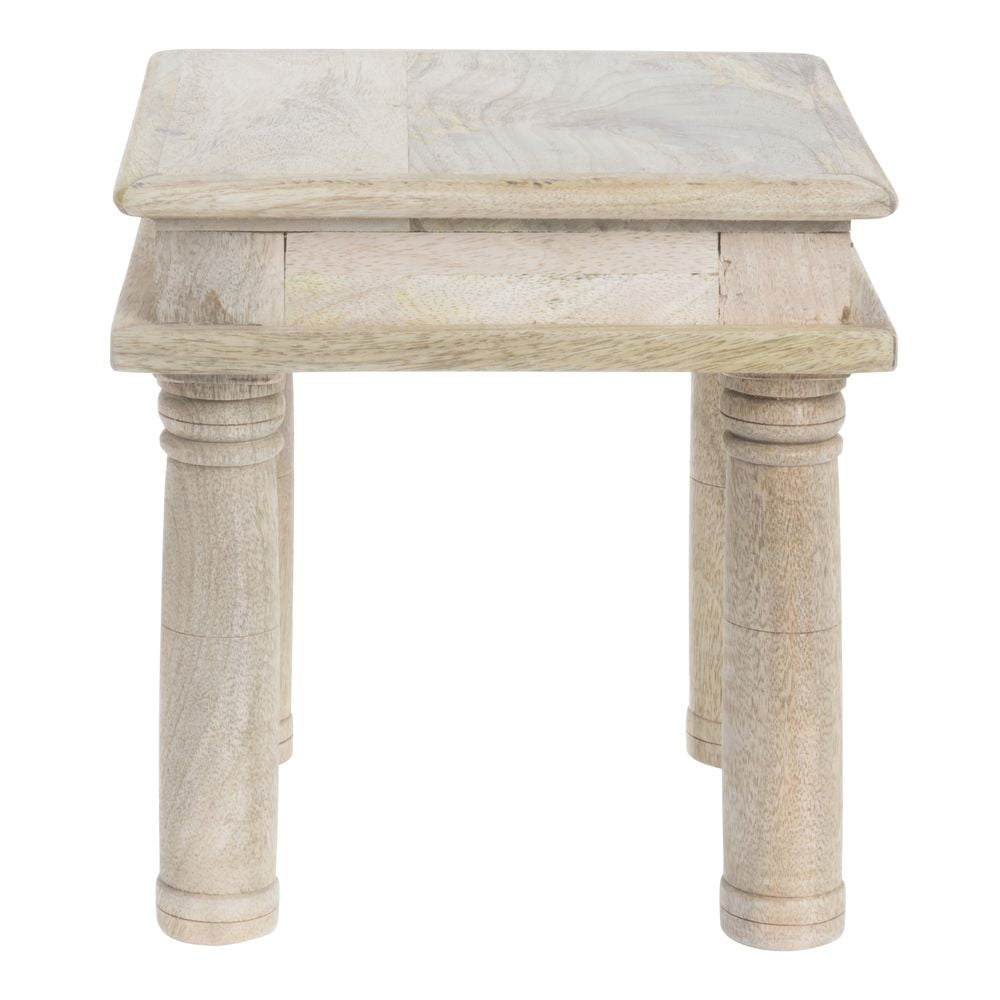 HUBERT Display Riser Square Mango Wood Table Riser - 8 2/3"L x 8 2/3"W x 9"H