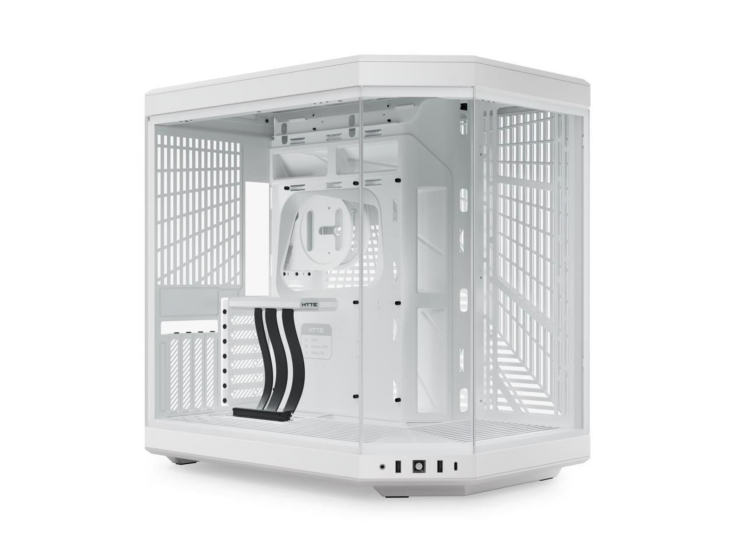 HYTE Y70 CS-HYTE-Y70-WW Dual Chamber Mid-Tower ATX Case with PCIe 4.0 Express Riser Cable Included, Snow White