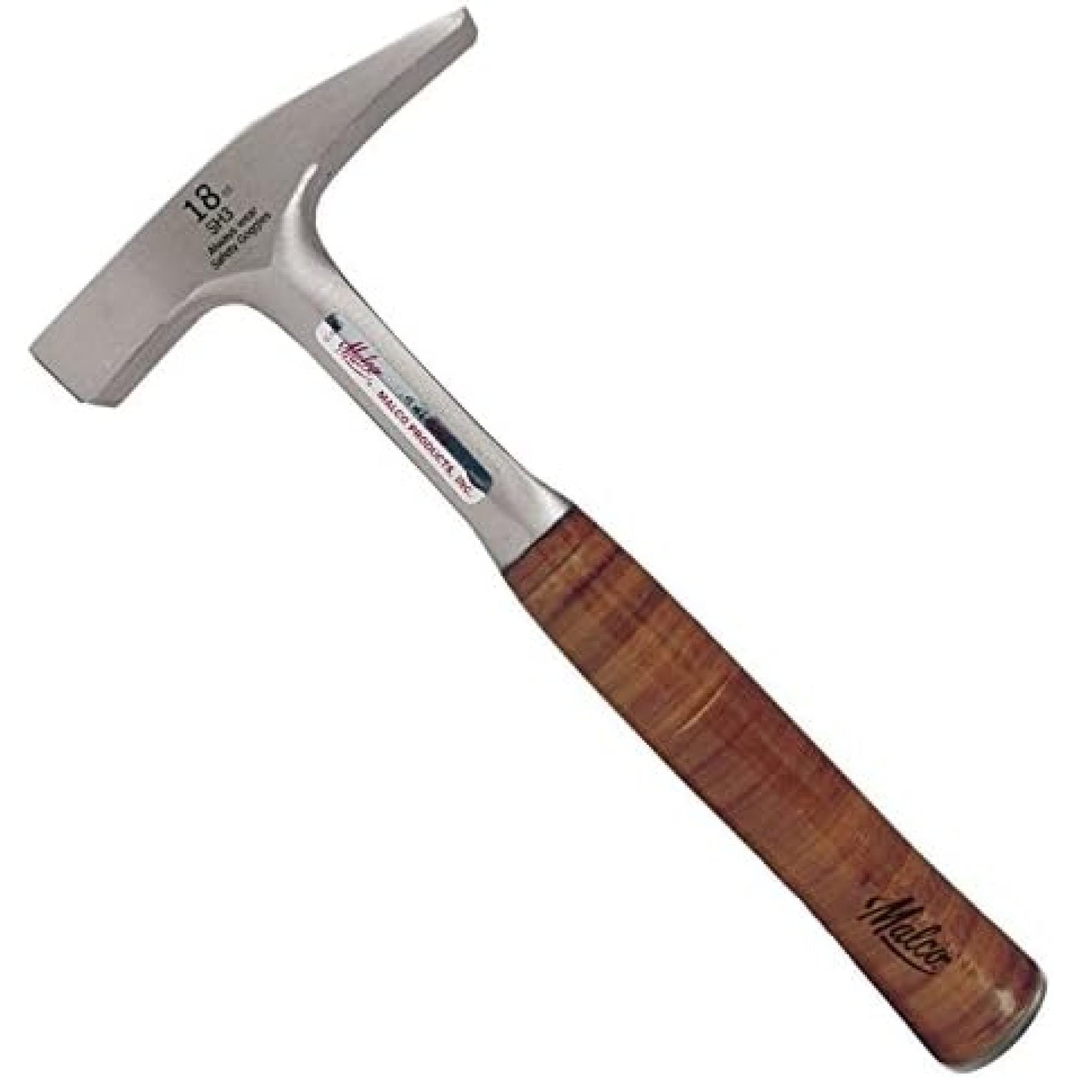 1Pack Malco SH3 Setting Hammer, 18 Oz, Steel, Leather Grip