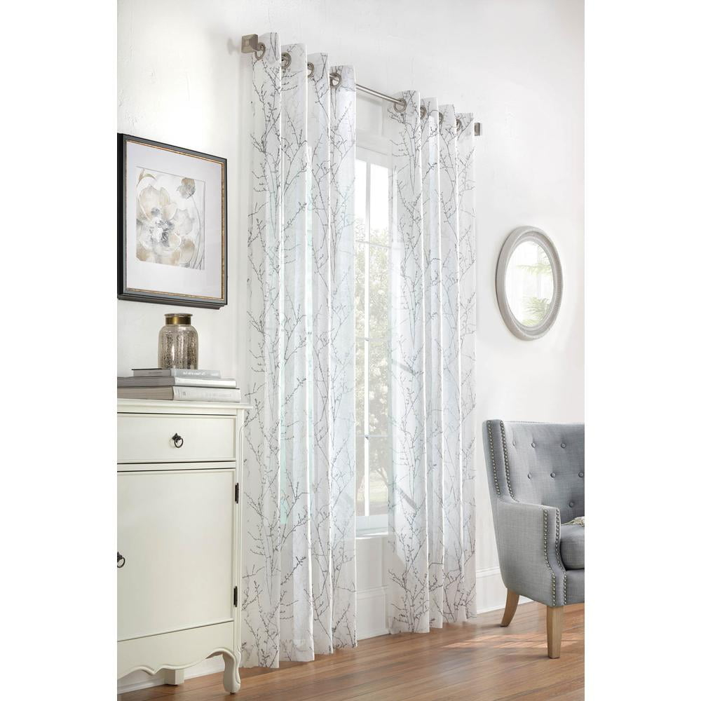 Commonwealth Lisette Grommet Curtain Panel Window Dressing - 52x84", White
