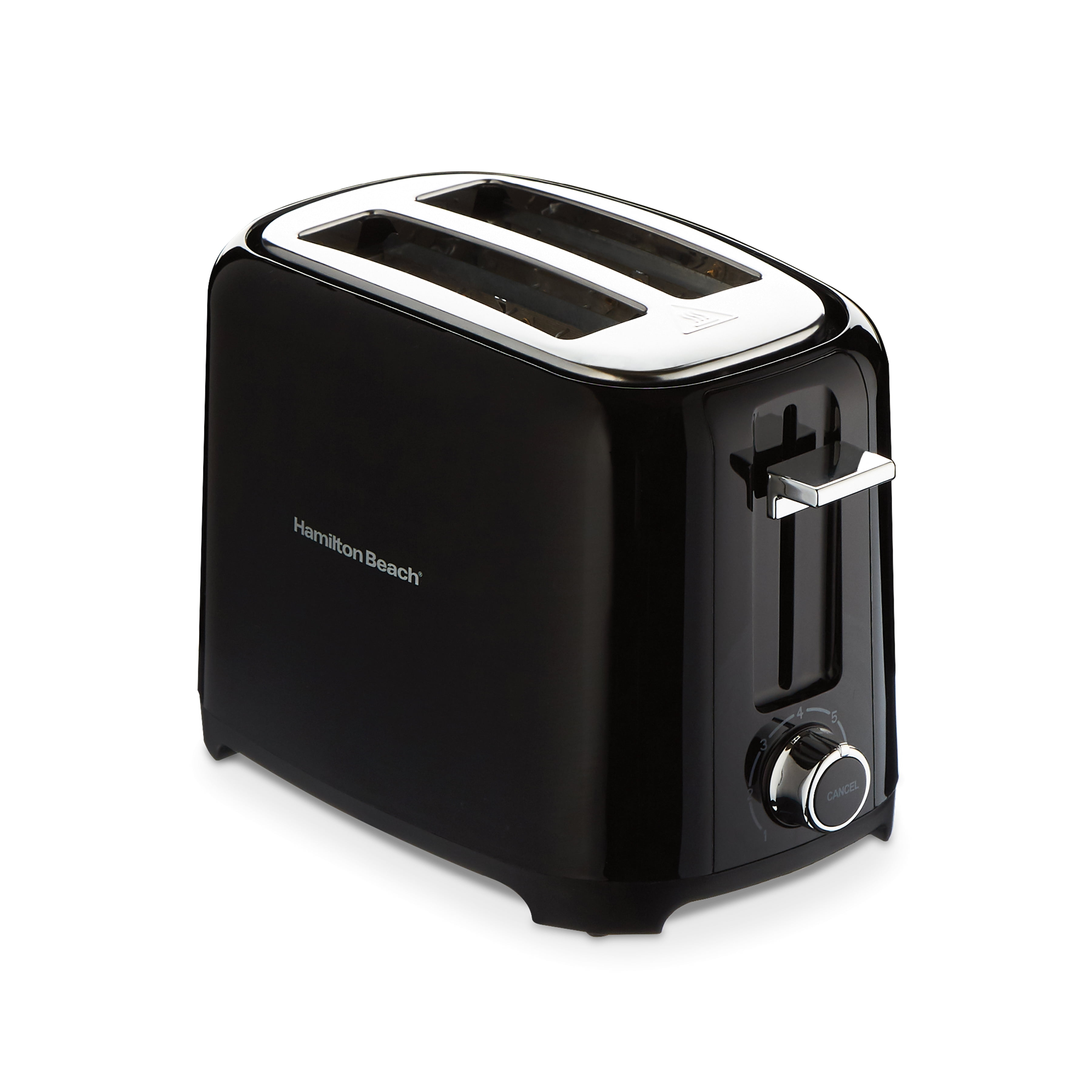 Hamilton Beach 2 Slice Toaster, Extra-Wide Slots, Chrome-Plated Lever, Black