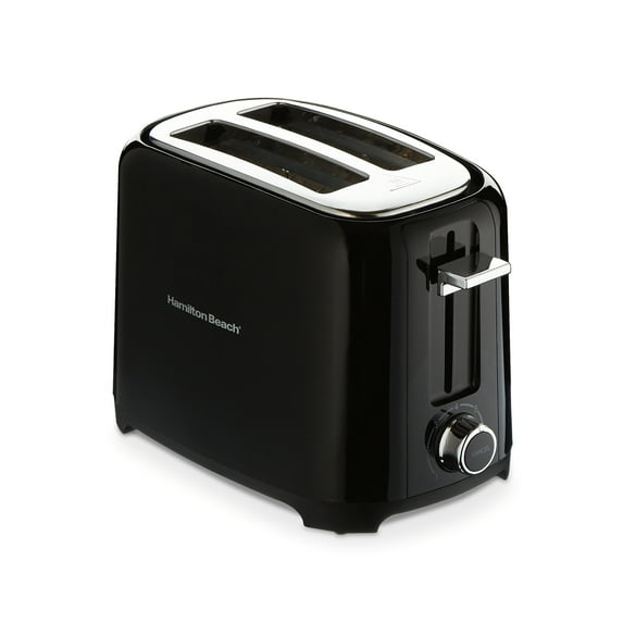 Hamilton Beach 2 Slice Toaster, Extra-Wide Slots, Chrome-Plated Lever, Black