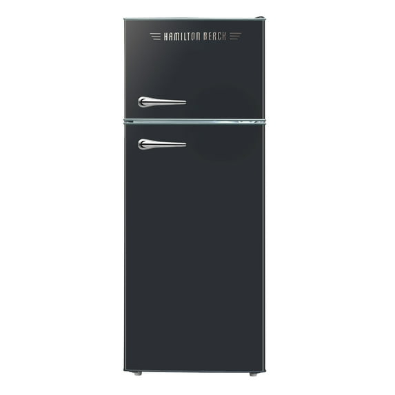 Hamilton Beach 7.5 Cu. Ft. Retro Top Freezer Refrigerator, Black